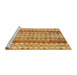 Sideview of Machine Washable Abstract Sedona Brown Rug, wshabs954