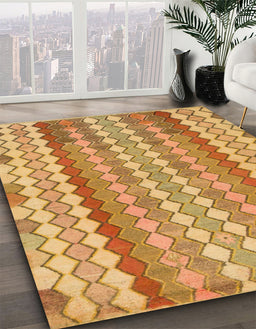 Abstract Sedona Brown Southwestern Rug in Family Room, abs954