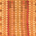 Square Southwestern Orange Country Rug, abs954org