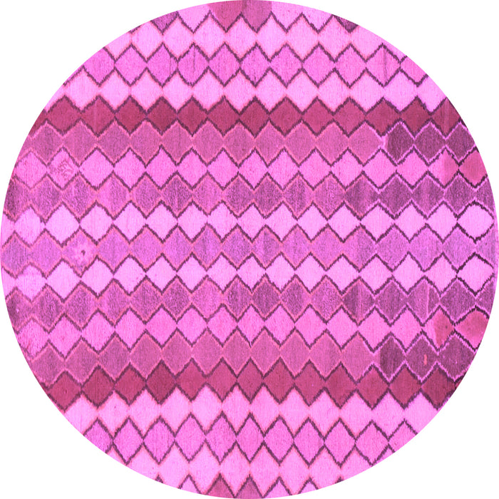 Round Machine Washable Southwestern Purple Country Area Rugs, wshabs954pur