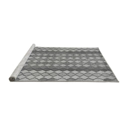 Sideview of Machine Washable Southwestern Gray Country Rug, wshabs954gry