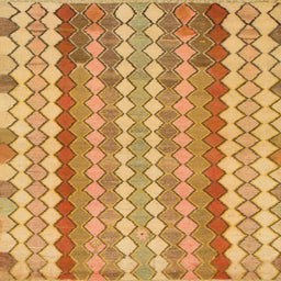 Square Abstract Sedona Brown Southwestern Rug, abs954