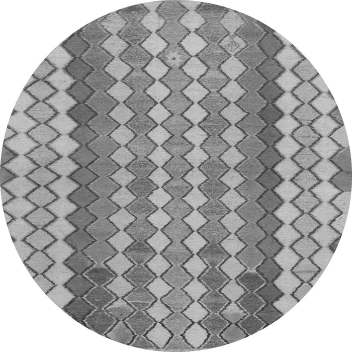 Round Southwestern Gray Country Rug, abs954gry