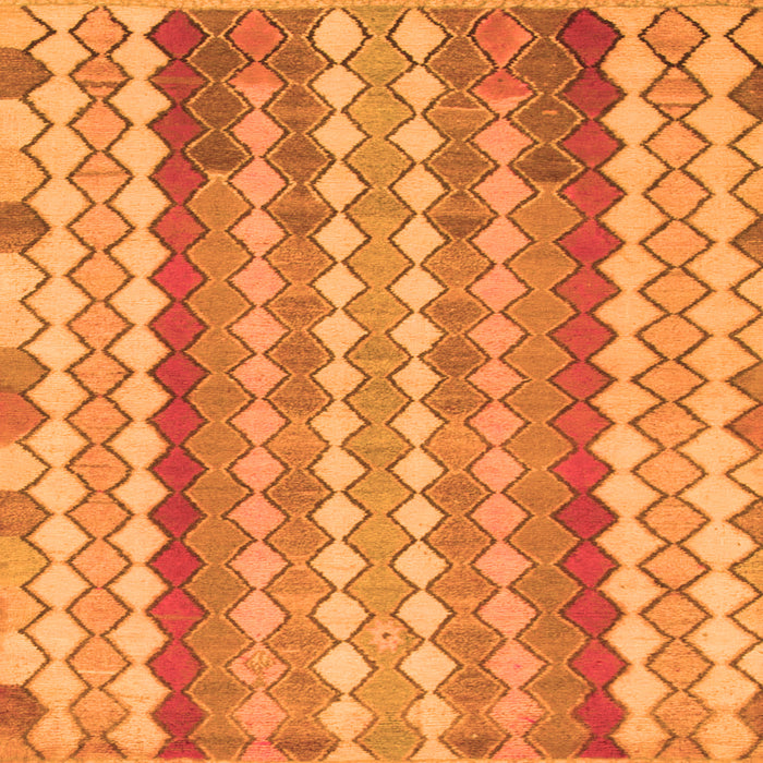 Square Machine Washable Southwestern Orange Country Area Rugs, wshabs954org