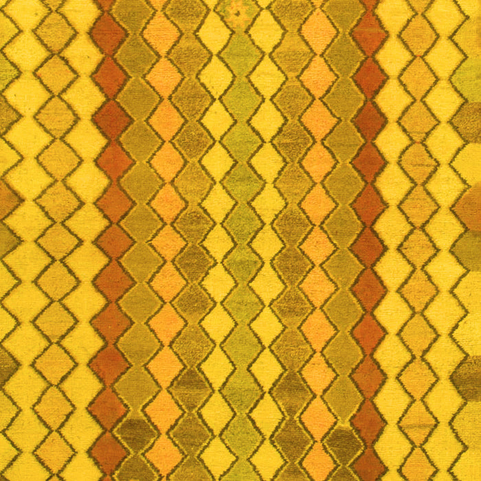 Machine Washable Southwestern Yellow Country Rug, wshabs954yw