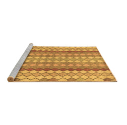 Sideview of Machine Washable Southwestern Brown Country Rug, wshabs954brn
