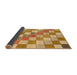 Sideview of Abstract Orange Checkered Rug, abs955