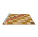 Sideview of Machine Washable Abstract Orange Rug, wshabs955