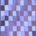 Square Checkered Blue Modern Rug, abs955blu