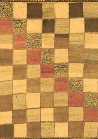 Checkered Brown Modern Rug, abs955brn