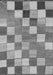 Machine Washable Checkered Gray Modern Rug, wshabs955gry