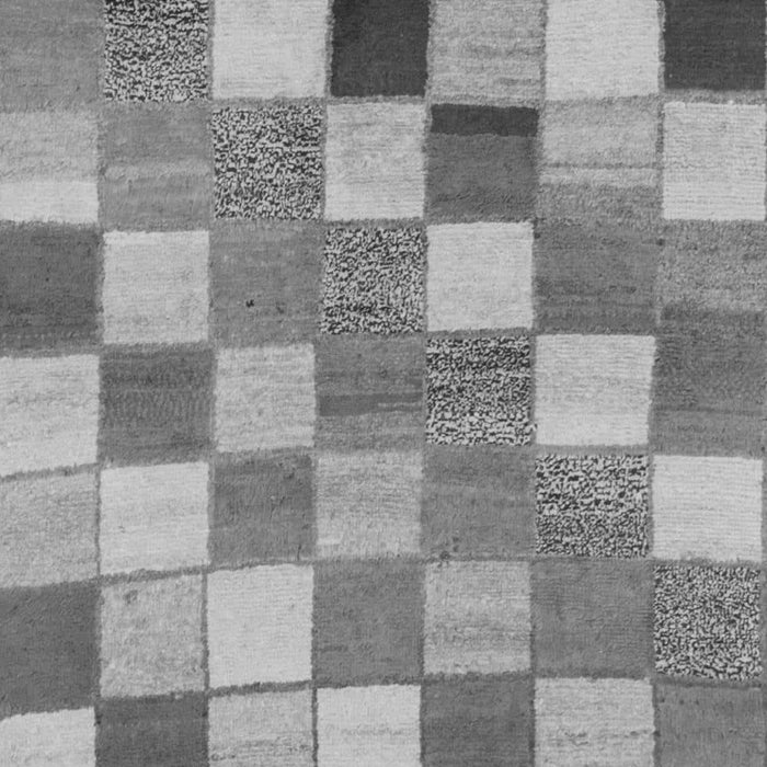 Machine Washable Checkered Gray Modern Rug, wshabs955gry