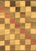 Machine Washable Checkered Brown Modern Rug, wshabs955brn