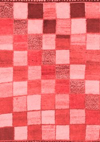 Checkered Red Modern Rug, abs955red