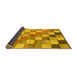 Sideview of Checkered Yellow Modern Rug, abs955yw