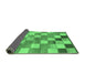 Sideview of Checkered Emerald Green Modern Rug, abs955emgrn