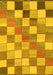 Checkered Yellow Modern Rug, abs955yw