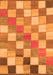 Machine Washable Checkered Orange Modern Area Rugs, wshabs955org