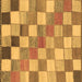 Square Checkered Brown Modern Rug, abs955brn