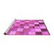 Sideview of Machine Washable Checkered Purple Modern Area Rugs, wshabs955pur