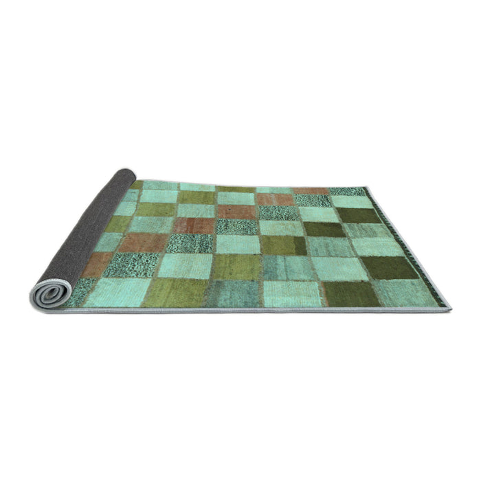Sideview of Checkered Light Blue Modern Rug, abs955lblu