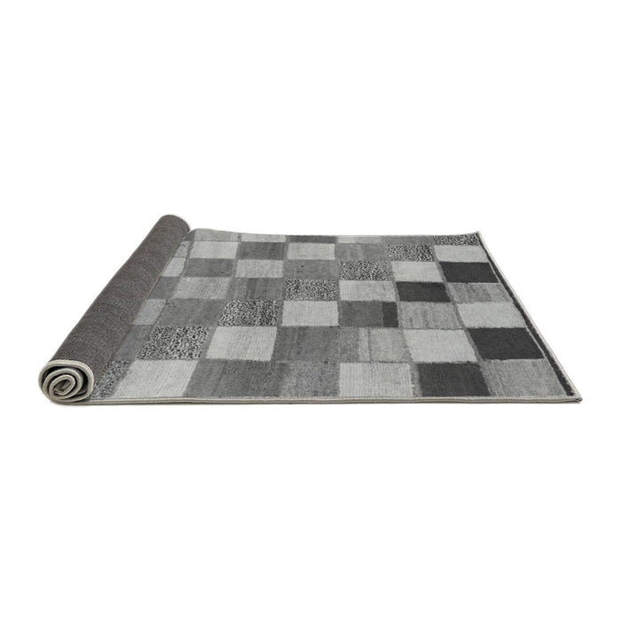 Sideview of Checkered Gray Modern Rug, abs955gry