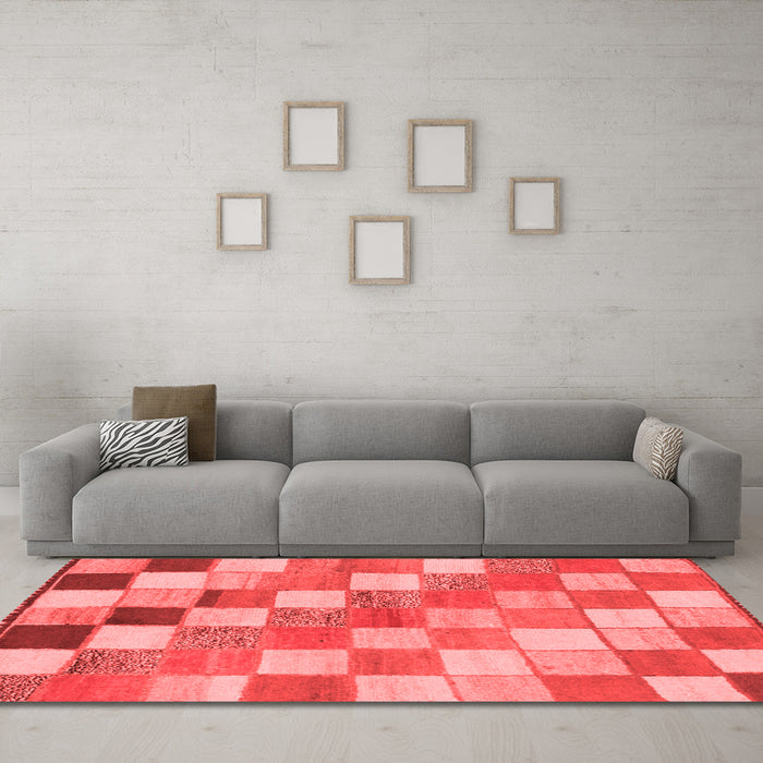 Modern Red Washable Rugs
