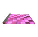 Sideview of Checkered Purple Modern Rug, abs955pur