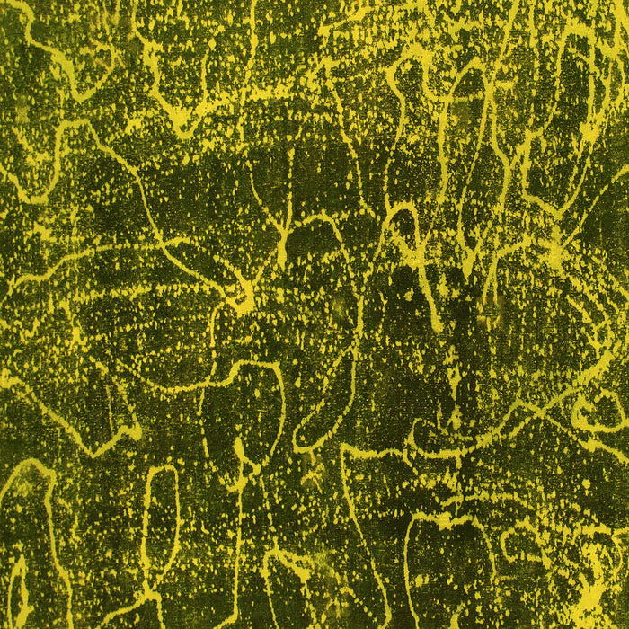 Square Abstract Yellow Modern Rug, abs956yw