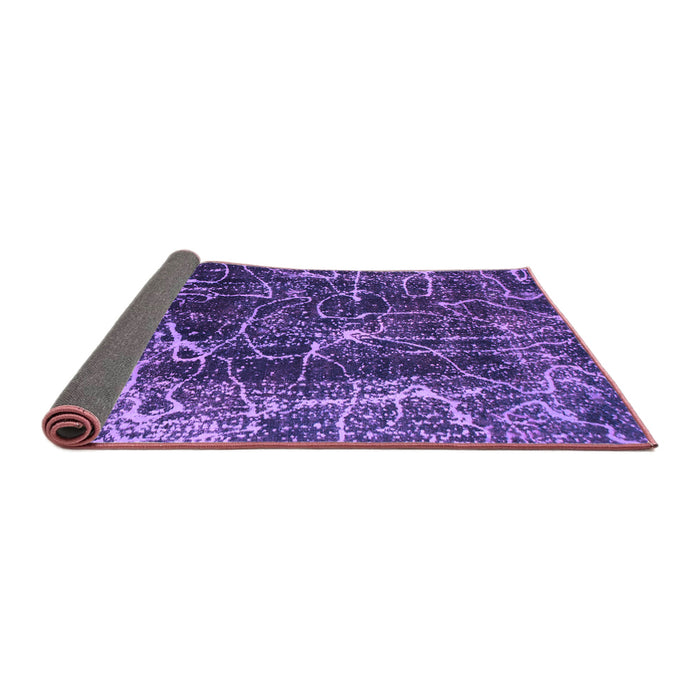 Sideview of Abstract Purple Modern Rug, abs956pur