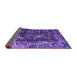 Sideview of Abstract Purple Modern Rug, abs956pur