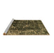 Sideview of Machine Washable Abstract Brown Modern Rug, wshabs956brn