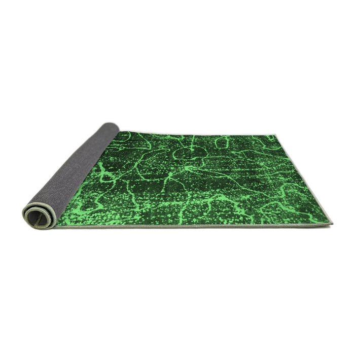 Sideview of Abstract Emerald Green Modern Rug, abs956emgrn