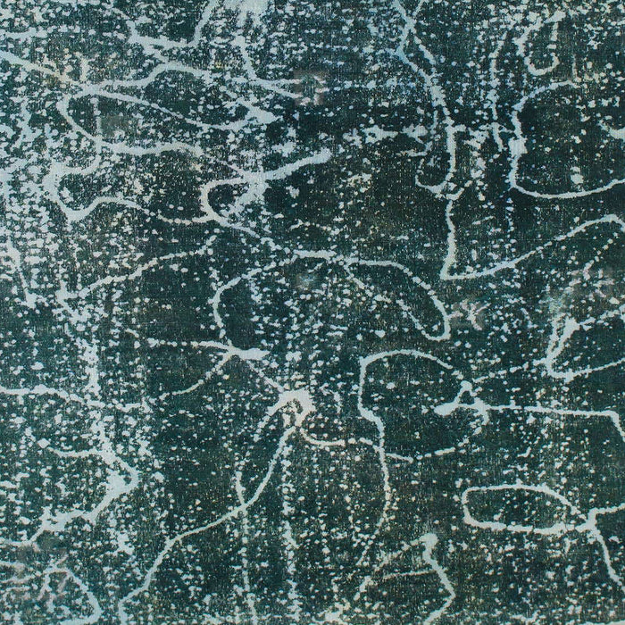 Machine Washable Abstract Cadet Blue Green Rug, wshabs956