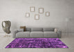 Machine Washable Abstract Pink Modern Rug in a Living Room, wshabs956pnk