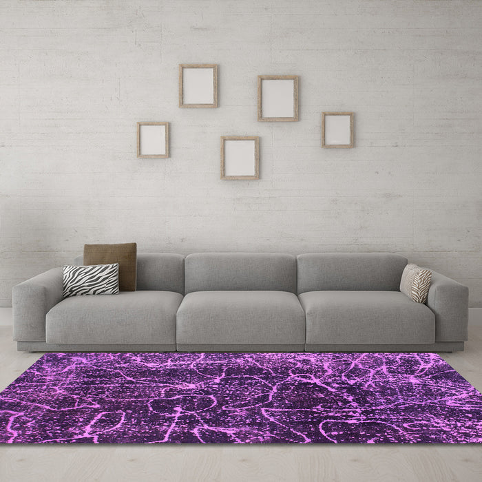 Machine Washable Abstract Pink Modern Rug in a Living Room, wshabs956pnk