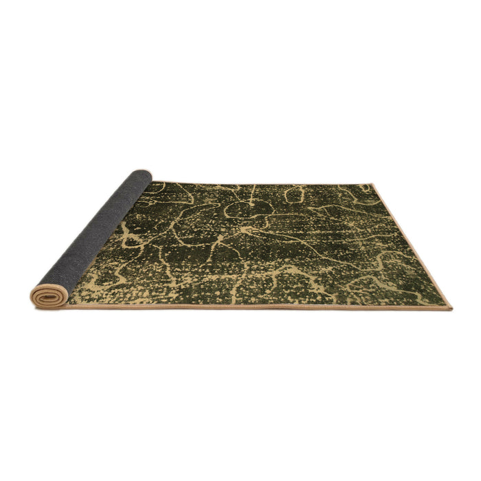 Sideview of Abstract Brown Modern Rug, abs956brn