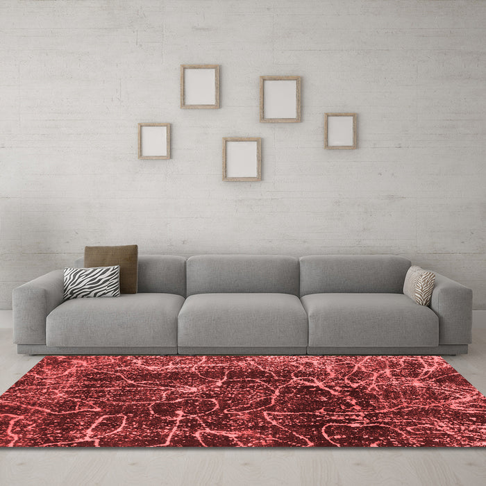 Modern Red Washable Rugs