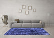 Machine Washable Abstract Blue Modern Rug in a Living Room, wshabs956blu