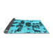 Sideview of Abstract Light Blue Modern Rug, abs957lblu