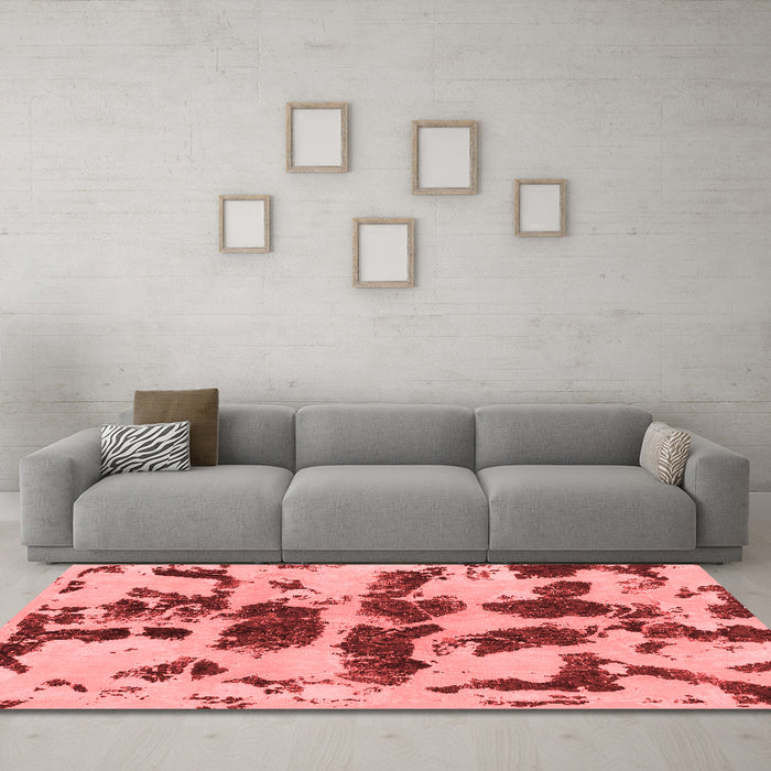Modern Red Washable Rugs