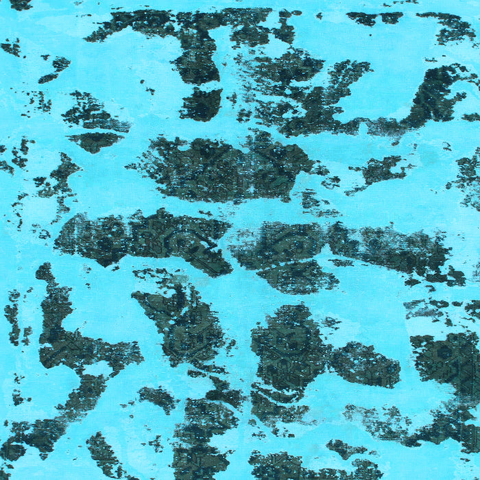 Square Machine Washable Abstract Light Blue Modern Rug, wshabs957lblu