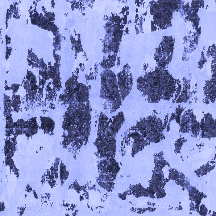 Square Machine Washable Abstract Blue Modern Rug, wshabs957blu