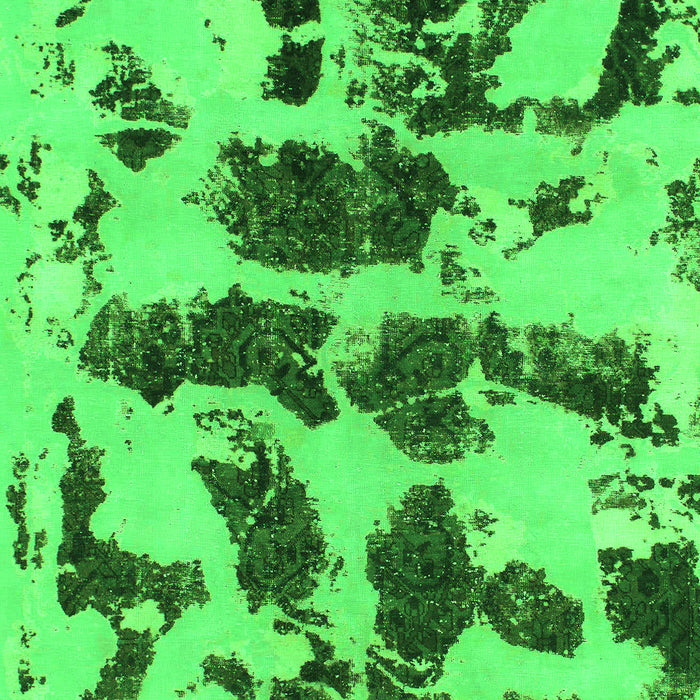 Machine Washable Abstract Green Modern Area Rugs, wshabs957grn