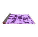 Sideview of Abstract Purple Modern Rug, abs957pur