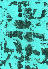 Abstract Turquoise Modern Rug, abs957turq