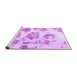 Sideview of Machine Washable Abstract Purple Modern Area Rugs, wshabs958pur