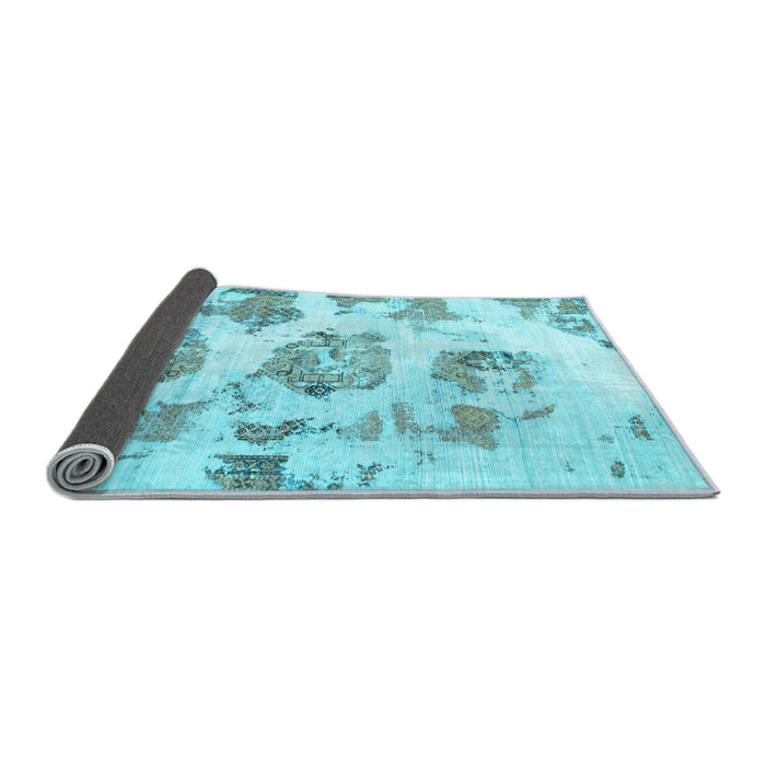 Sideview of Abstract Light Blue Modern Rug, abs958lblu