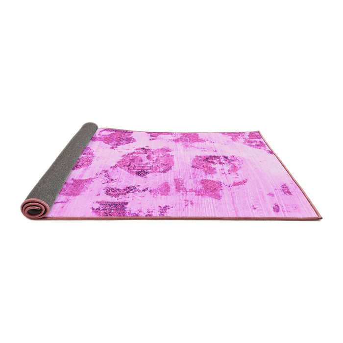 Sideview of Abstract Pink Modern Rug, abs958pnk
