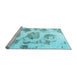 Sideview of Machine Washable Abstract Light Blue Modern Rug, wshabs958lblu